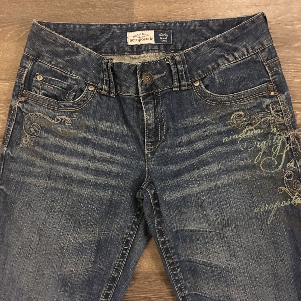 Aéropostale Hailey Skinny Flare Jeans w Decoration